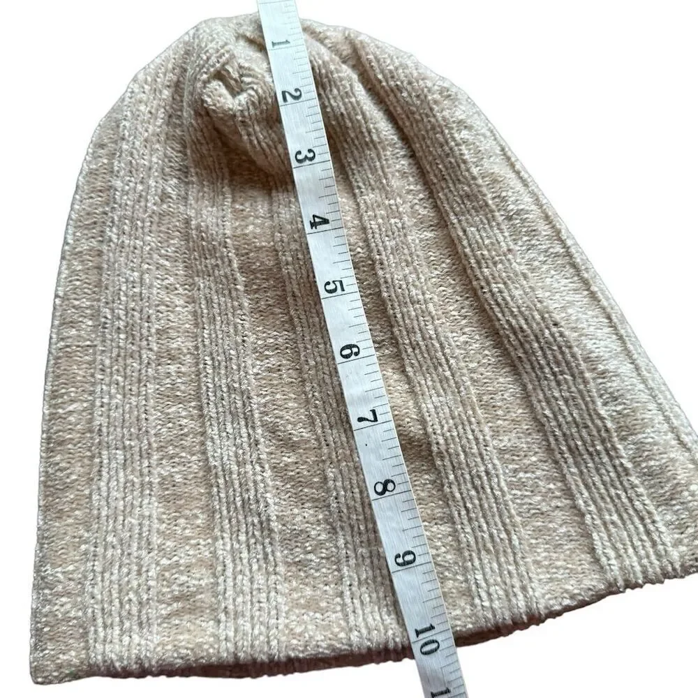 Eddie Bauer Beige Unisex Acrylic Beanie and Scarf Set One Size 2 Piece